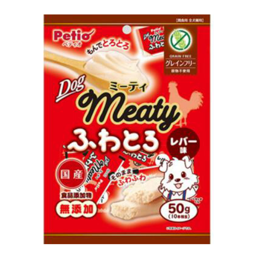 Petio 狗零食 Meaty 日本產 低敏無穀物 無添加 鬆軟雞肝肉醬 50g (90502553) 圖 1