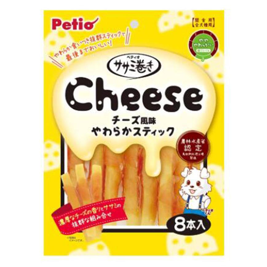 Petio 狗零食 低脂高蛋白 柔軟可口 雞胸肉芝士卷 8支裝 (90502320) 圖 1
