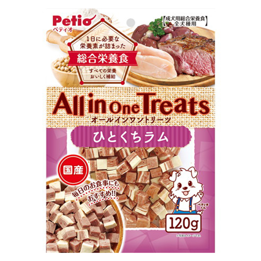 Petio 狗零食 日本產 All in One Treats 綜合營養 濃郁一口羊肉粒 120g (90502665) 圖 1