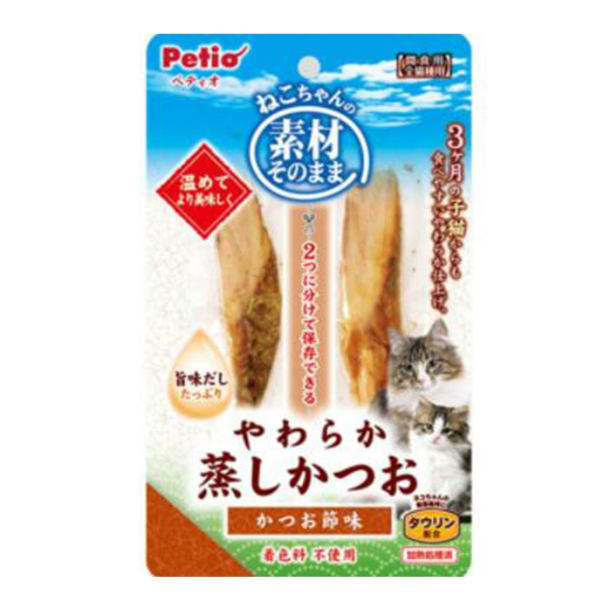 Petio 貓零食 原汁原味 鰹魚節味蒸鰹魚 (牛磺酸+) 2P (90602679) 圖 1