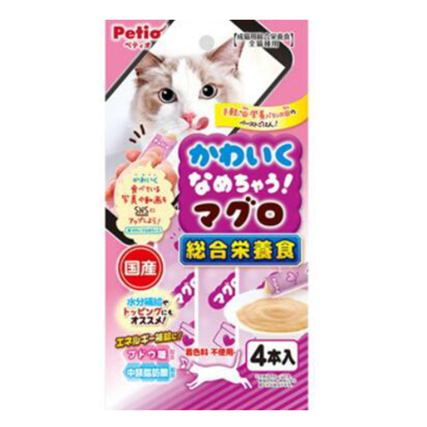 Petio 貓零食綜合營養 日本產吞拿魚醬 腸道健康 水分補充 4支裝 圖 1