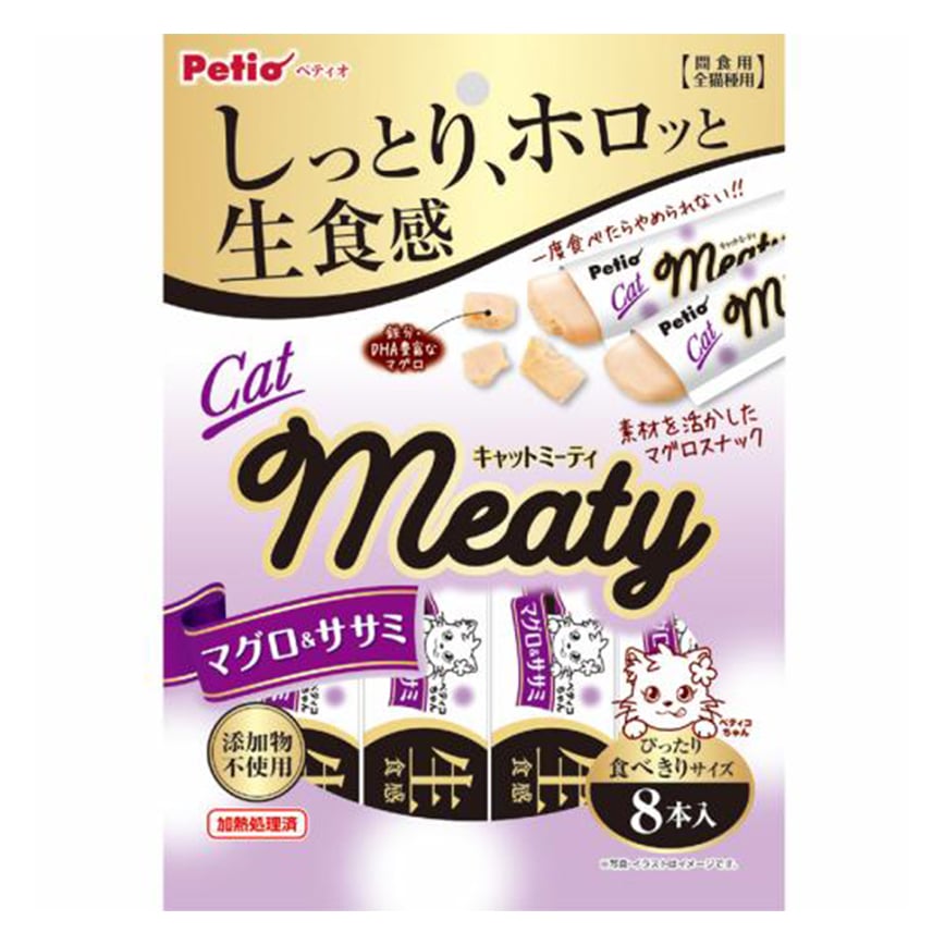 Petio 貓零食 無添加生食感 吞拿魚&雞胸肉 肉醬 (鐵・DHA+) 8支裝 (90602328) (TBS)