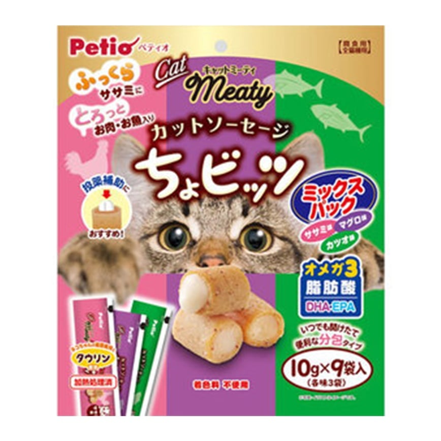 Petio 輔助餵藥 雞胸肉+吞拿魚+鰹魚 流心肉粒組合