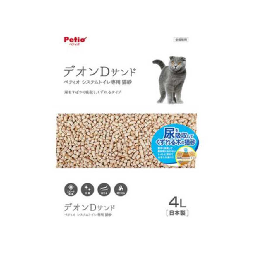 Petio 抗菌消臭木砂 可沖廁所 遇水變粉 4L (91602462)