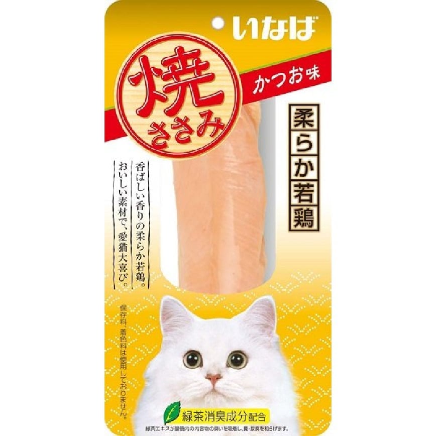 CIAO 貓零食 日本烤雞胸肉 鰹魚味 30g (黃) (QYS-03) 圖 1