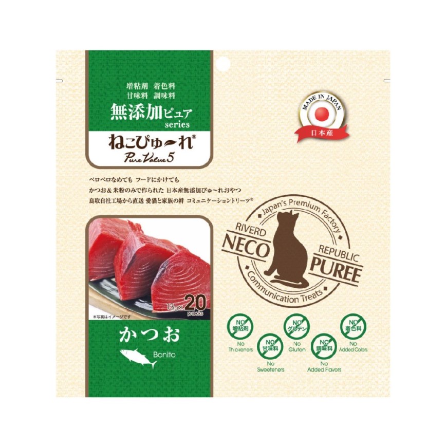 Riverd Republic 貓貓頂級無添加肉泥 鰹魚 260g (20本) (RR-492)
