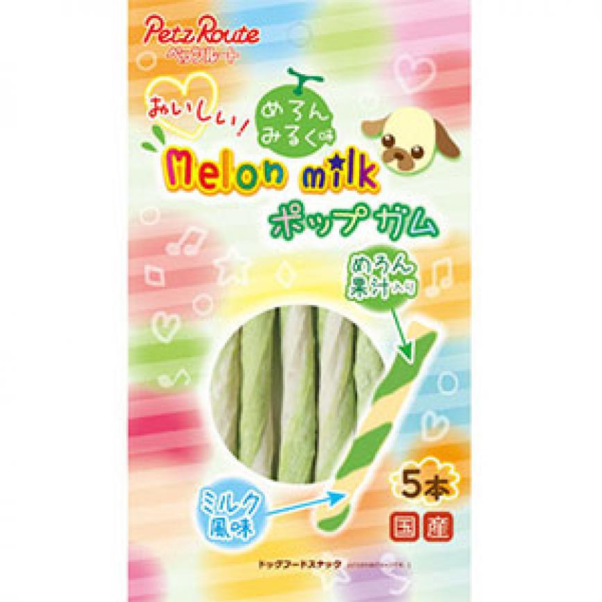 日本Petz Route 蜜瓜牛奶扭紋橡皮棒 5支裝 (犬用)