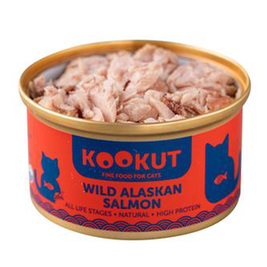KOOKUT 貓罐頭 天然野生阿拉斯加三文魚 70g (WCKUCW1008273)
