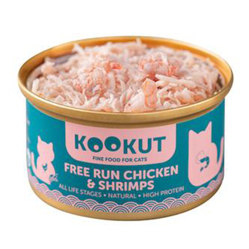 KOOKUT 貓罐頭 天然放養雞鮮蝦 70g (WCKUCW1008310) 圖 2
