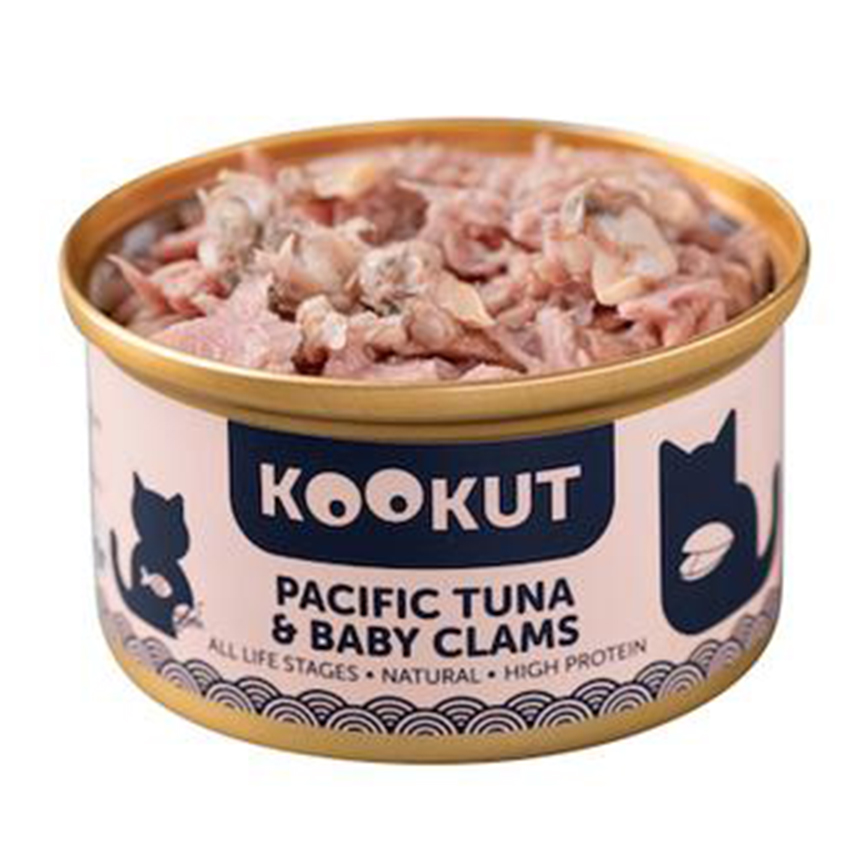 KOOKUT 貓罐頭 天然太平洋吞拿魚蜆仔肉 70g (WCKUCW1010412) 圖 2