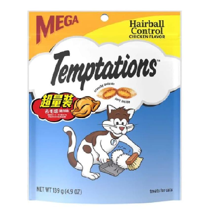 Temptations 防牙石貓零食 去毛球室內配方 超量裝 139g (10242145) (TBS) 圖 1