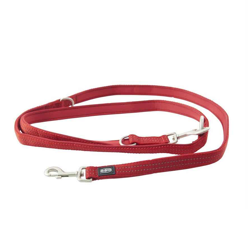 Buster 氯丁橡膠多功能牽繩 Neoprene Multipurpose Lead 180cm 紅色 中碼 (287034)