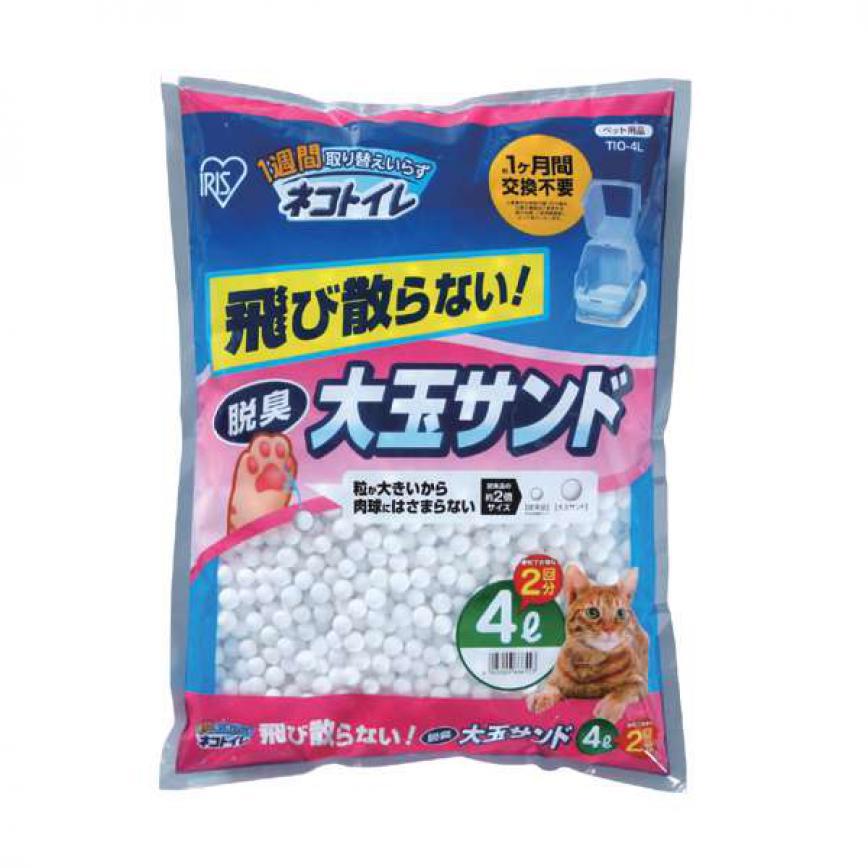日本IRIS TIO-4L矽膠大玉脫臭防飛散 矽膠貓砂 球砂 4L - 限時優惠 圖 1