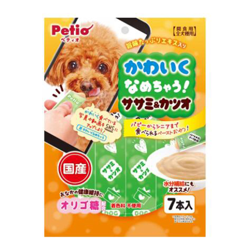 Petio 狗零食 日本產低脂雞胸肉&鰹魚醬 腸道健康 水分補充 7支裝 (90502318) (賞味期限 2021.09.30) 圖 1