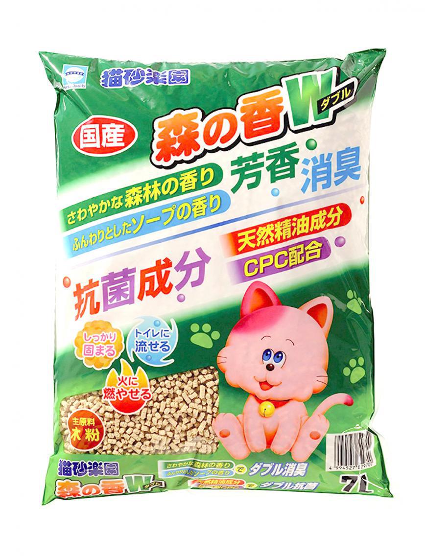日本猫砂楽園森の香W芳香消臭木砂 7L 圖 1