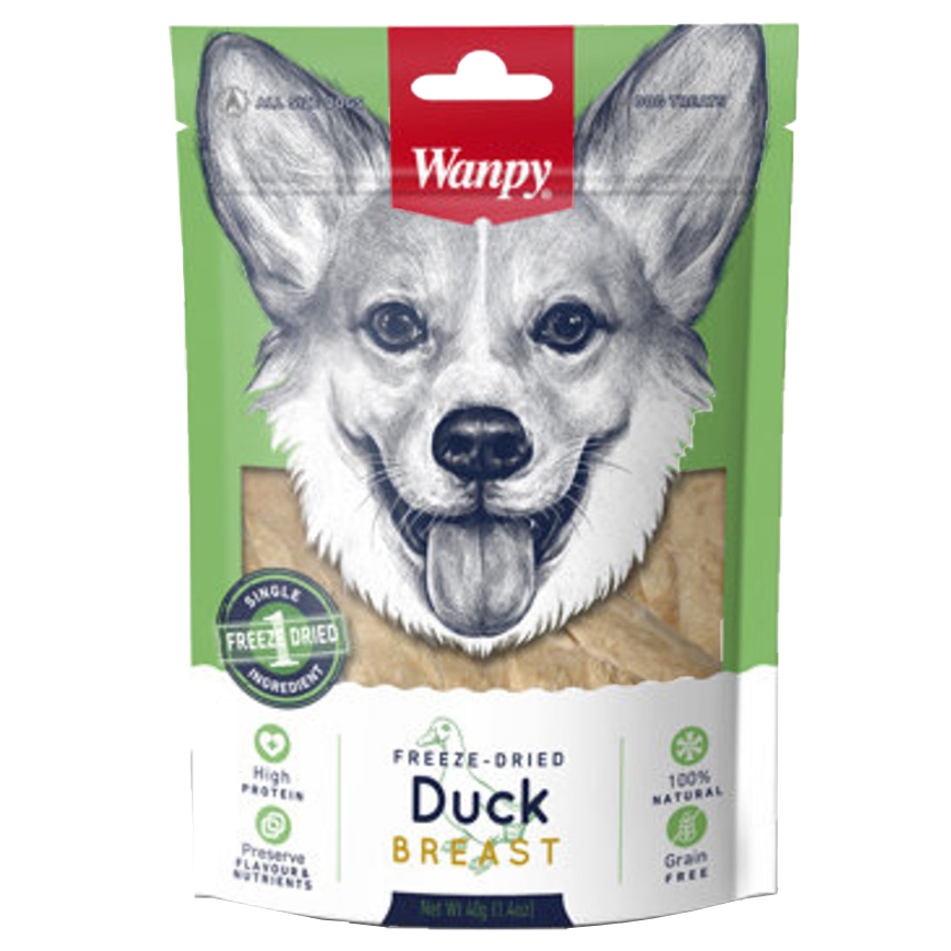 Wanpy Freeze Dry 狗零食 凍乾鴨胸肉 Duck Breast 40g (YY820420)