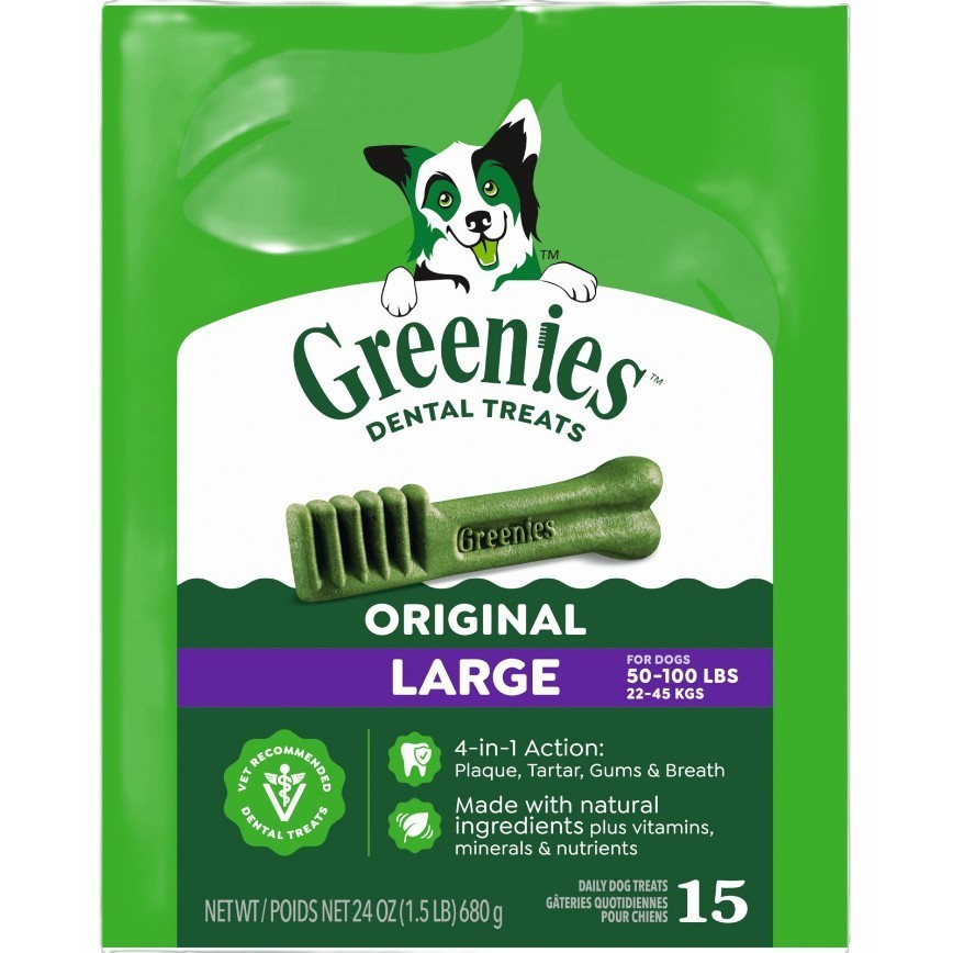 Greenies 狗零食 Original Large 潔齒骨 大型犬用 17支 27oz 或 15支 24oz (10228876/10258170/60018881) (GR501) (新舊包裝隨機發貨) 圖 1