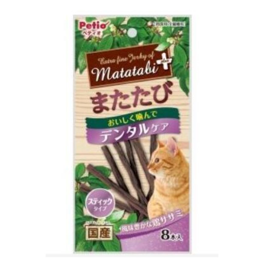 日本Petio 貓零食 牙齒護理 木天蓼雞胸條 8條裝 (90602324) (賞味期限 2021-09-30) 圖 1