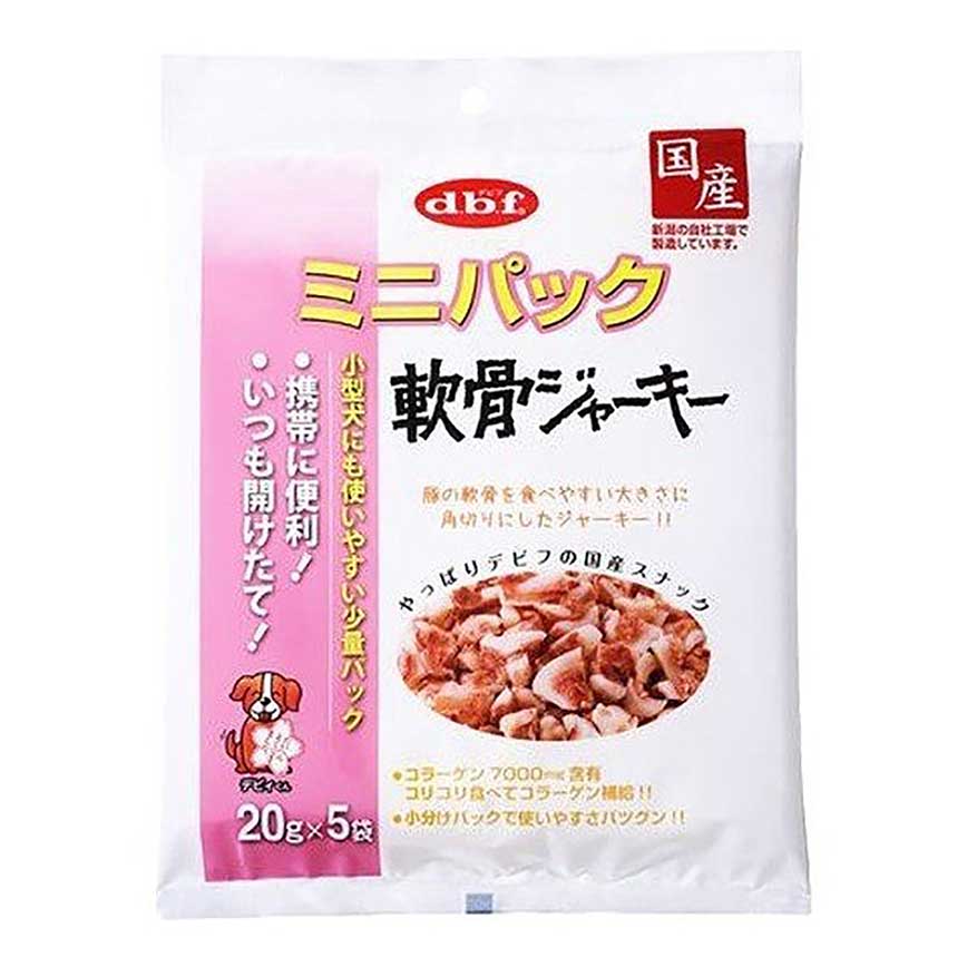 日本d.b.f 狗小食 迷你包裝 豬軟骨肉乾粒 犬用 100g (20g*5袋入) (粉紅)