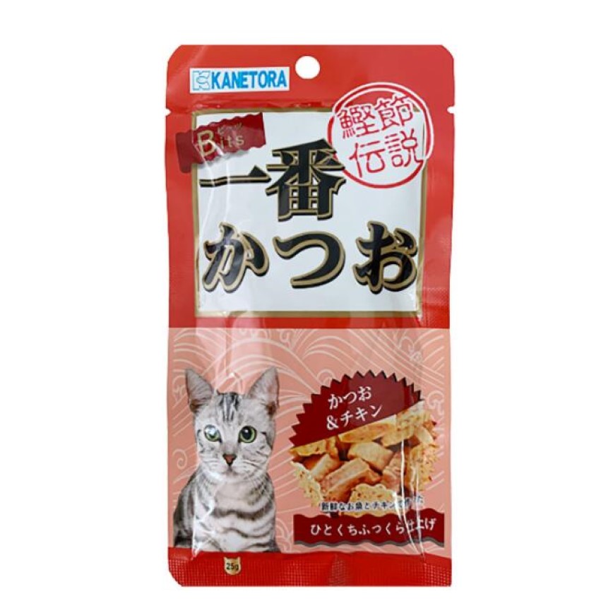 KANETORA一番 粒粒香貓零食 雞+鰹魚 25g (紅色) (KAN0084)