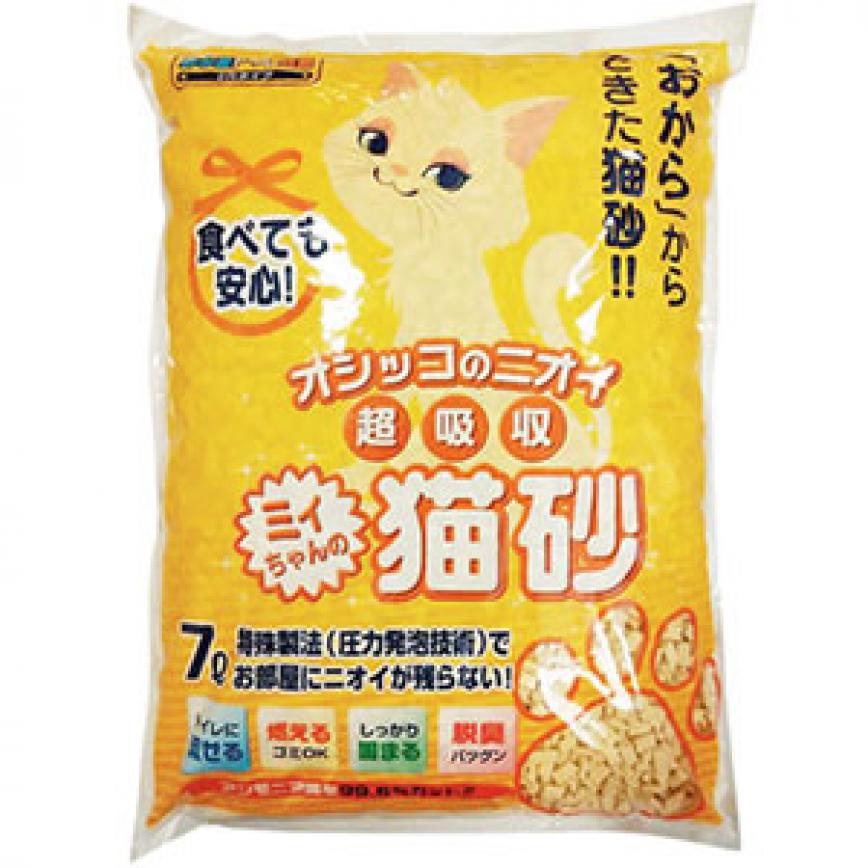 日本Mityan特強吸水玉米豆乳貓砂 黃雙孔 7L (CL001) (新舊包裝隨機發貨) 圖 1
