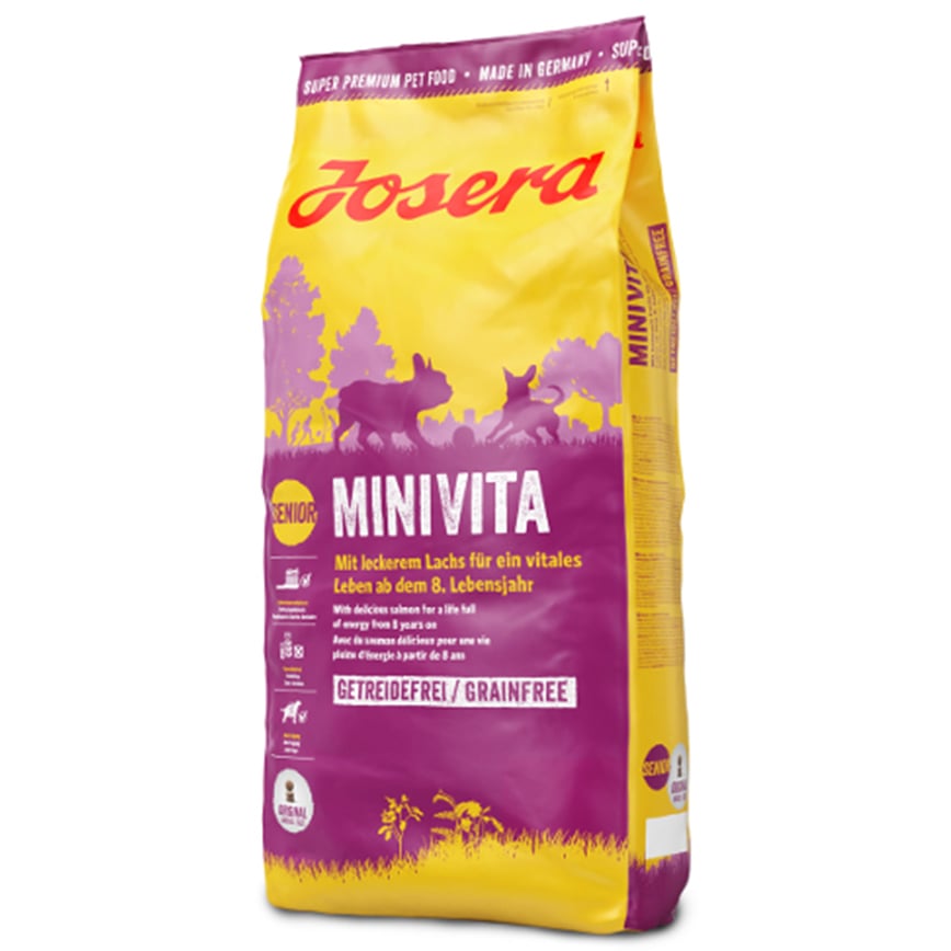 Josera 狗糧 老犬糧 細粒 Minivita 三文魚+馬鈴薯+蕃薯+甜菜纖維 900gx5包 (JD5743) 圖 1