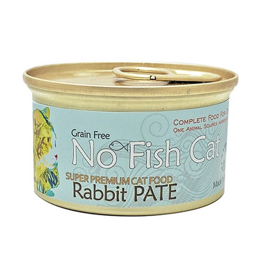 No Fish Cat不吃魚的貓 貓罐頭 主食罐 兔肉肉醬 85g (NFC85RA)