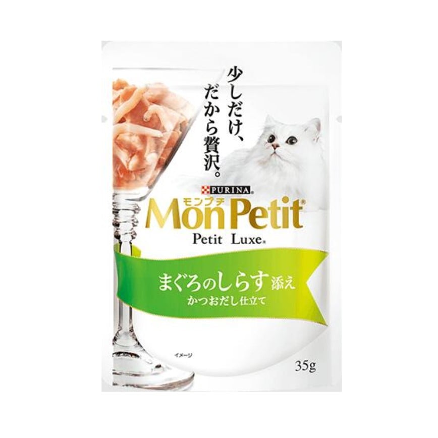 MonPetit 貓濕糧 吞拿魚白飯魚 35g