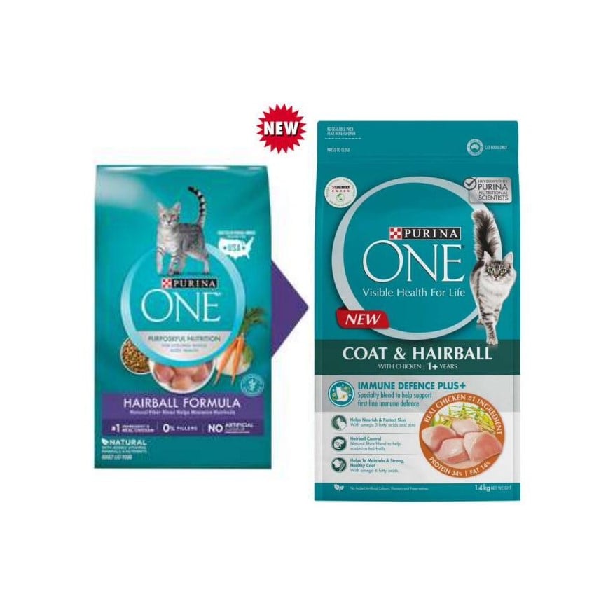 Purina ONE 成貓糧 毛球控制配方 5.6kg 或 (4包1.4kg夾袋) (12468610) 圖 2