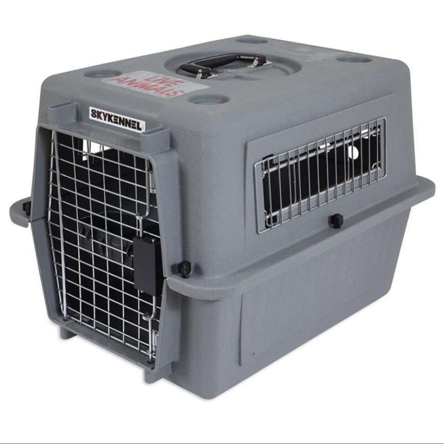 美國Petmate 健力時款運輸飛機籠 (細) SKY KENNEL (21"x16"x 15") 2.7kg 滴合15lbs 以下 (00100)