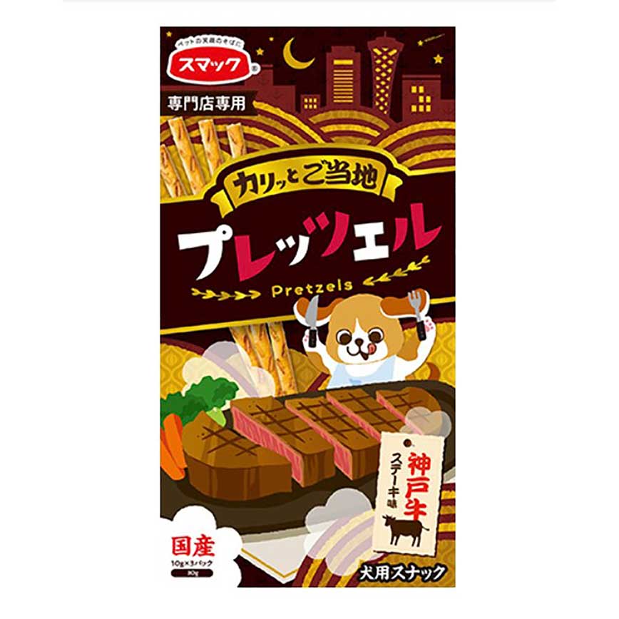 日本SMACK 狗狗百力滋 神戶產牛扒味 30g