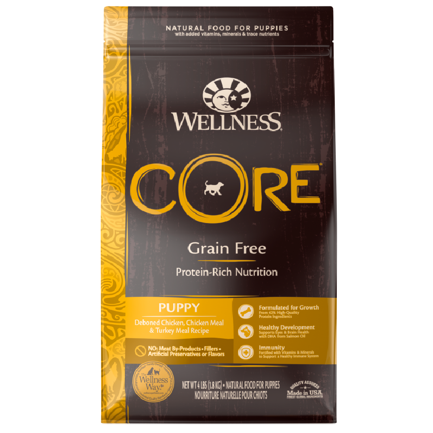WELLNESS CORE 狗糧 無穀物 幼犬低敏成長配方 去骨雞及火雞 26lb (88425)