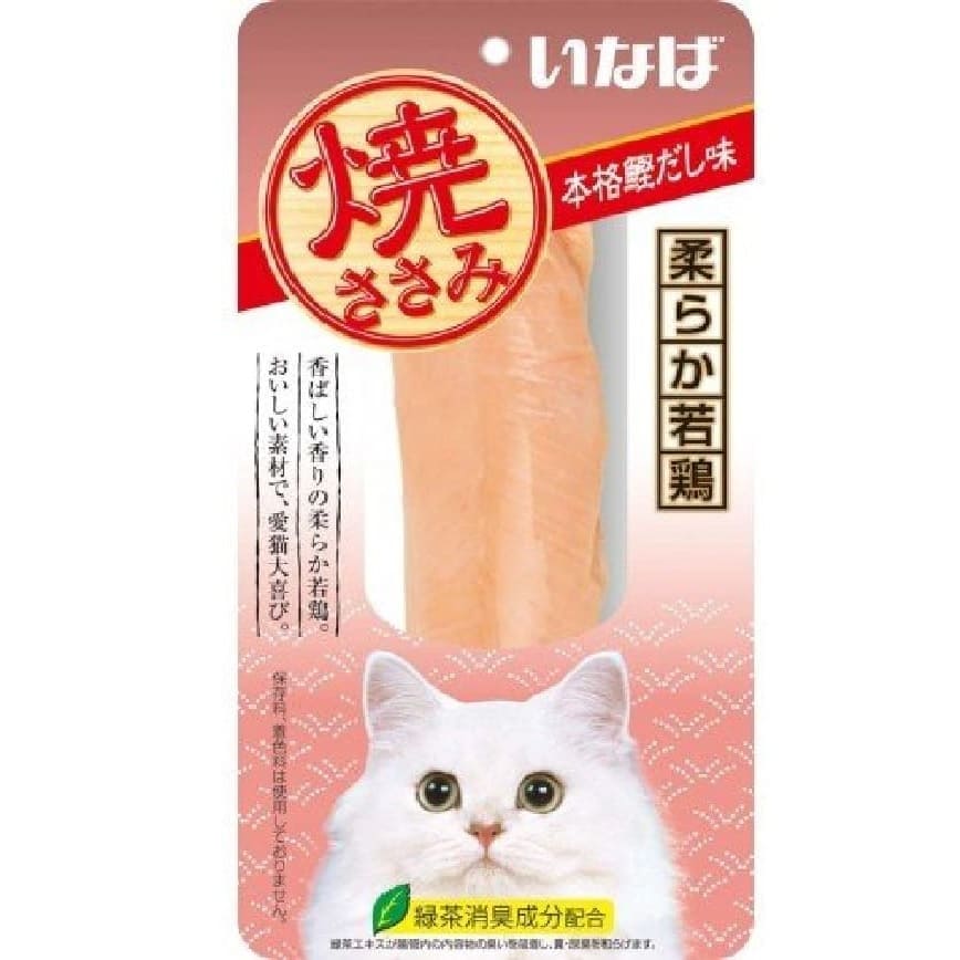 CIAO 貓零食 日本烤雞胸肉 鰹魚湯味 30g (粉紅) (QYS-05) 圖 1