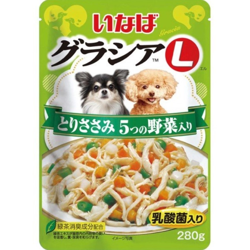 CIAO 狗濕糧 日本低脂肪袋裝濕糧 乳酸菌雞肉及蔬菜 GL-41 280g (TBS) 圖 1