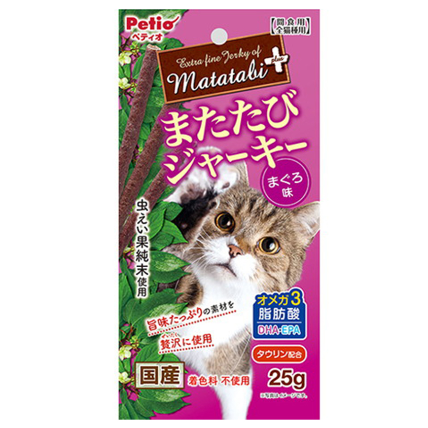 Petio 貓零食 日本產 木天蓼 吞拿魚肉條 皮毛護理 Japan Skin&Coot Tuna Flavor Silwervlne Jerky Stick for cat (牛磺酸·DHA· EPA+) 25g (90602911)