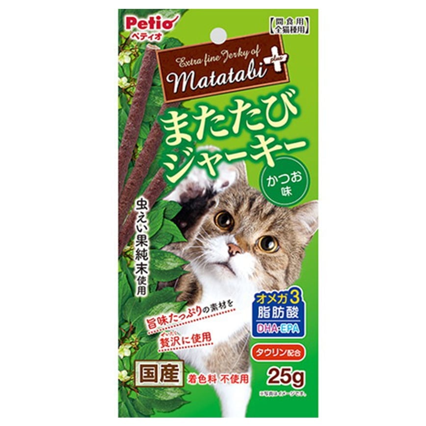 Petio 貓零食 日本產 木天蓼 鰹魚肉條 皮毛護理 Japan skin&Coot Bonito Flavor Silwervine Jerky Stlck for Cat (牛磺酸·DHA· EPA+) 25g (90602912)