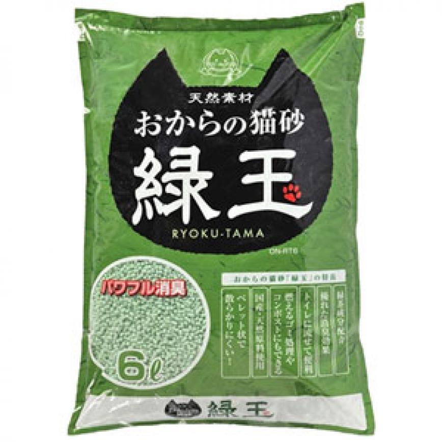 日本Hitachi RYOKU-TAMA 綠玉綠茶 豆腐貓砂 6L