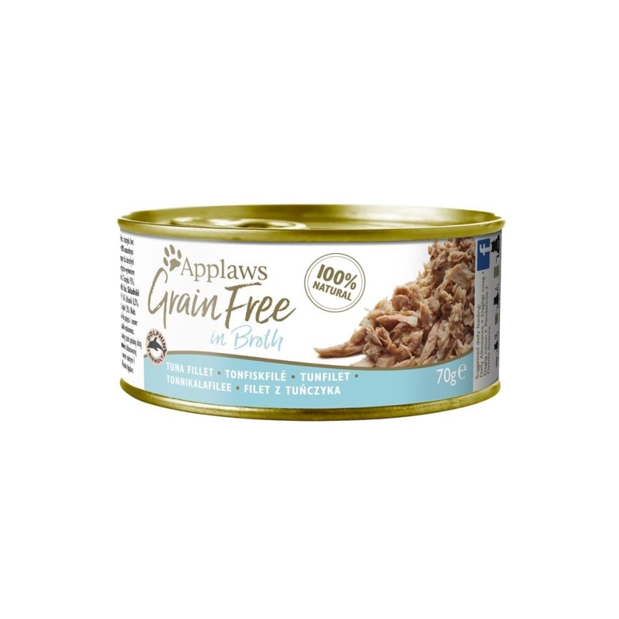Applaws 貓罐頭 天然優質無穀物吞拿魚肉及魚湯 Grain Free Tuna Fillet in Broth 70g (1101)