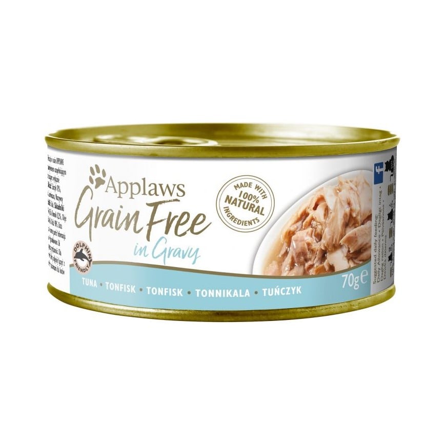 Applaws 貓罐頭 天然優質無穀物吞拿魚肉 Grain Free Tuna Fillet in Gravy 70g (1203)