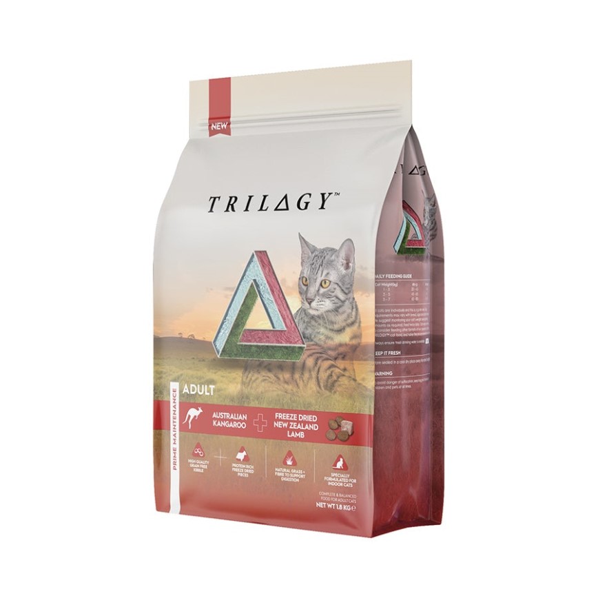 Trilogy 無穀成貓糧 澳洲野生袋鼠+5%紐西蘭羊肺凍乾 5kg (TRK-002/TRK-003)