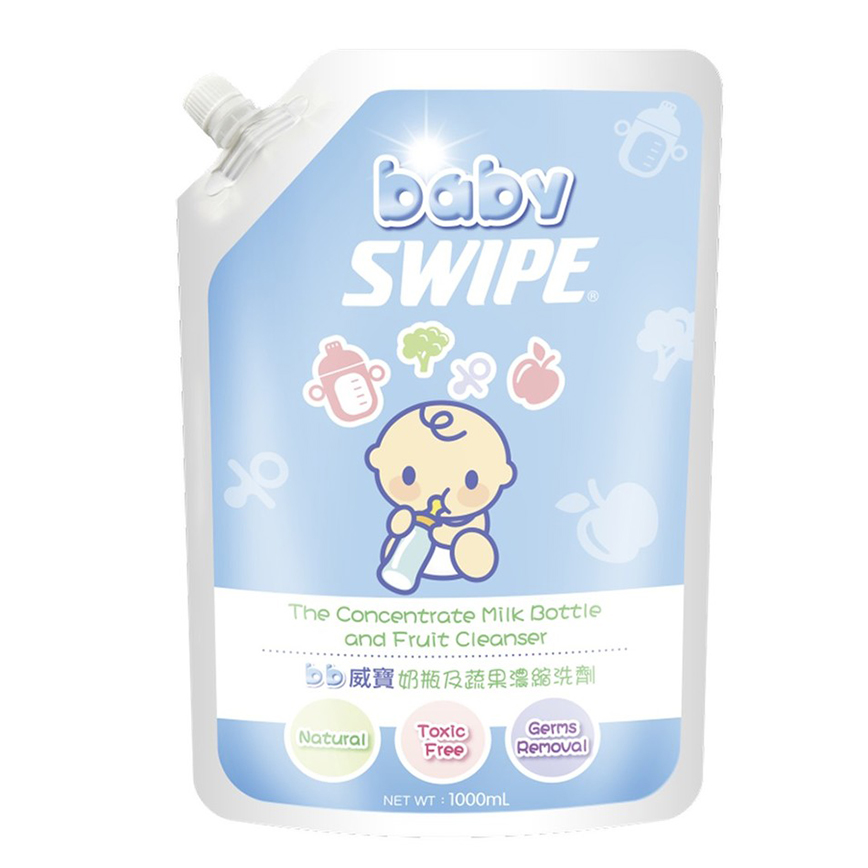 Baby Swipe BB威寶 奶瓶及蔬果濃縮洗劑 補充裝 1000ml (10106003) (TBS)