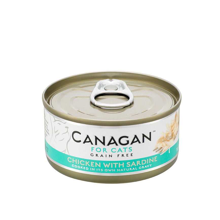 CANAGAN原之選 貓罐頭 無穀物貓罐頭 雞肉伴沙丁魚 75g (WD75)