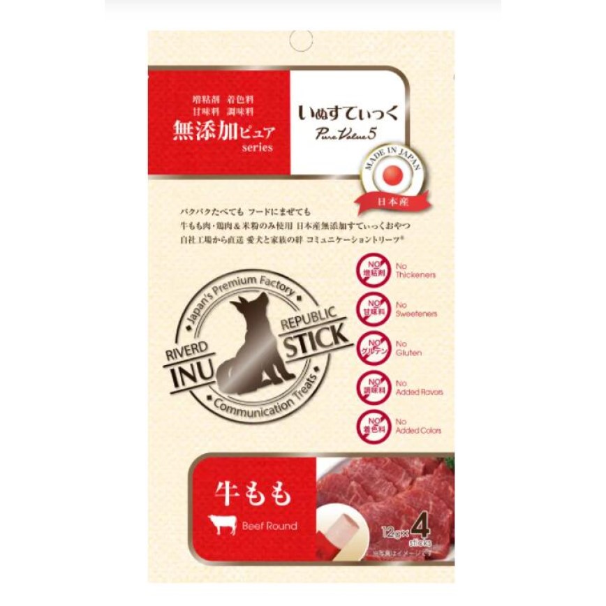 Riverd Republic PureValue5 犬用無添加天然糕條小食 日本和牛 12g*4本 (DTDJFA0127227)