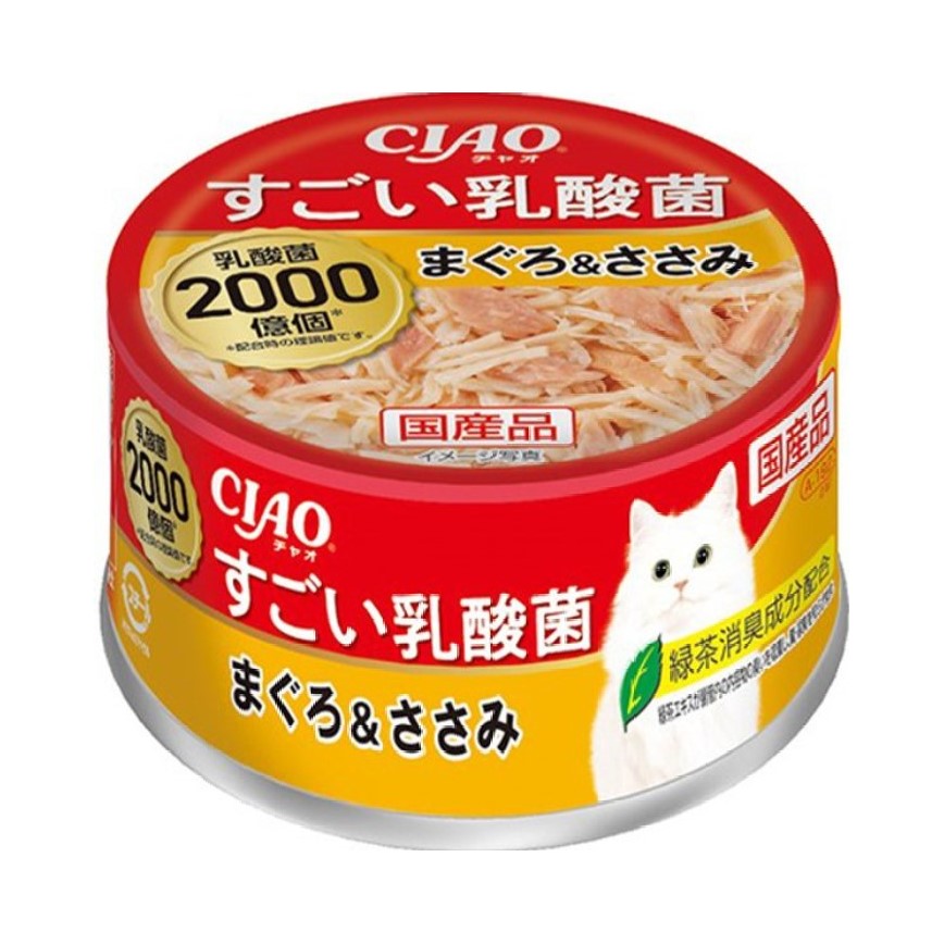 CIAO 貓罐頭 2000億個乳酸菌 金槍魚+雞肉 85g (A-192) (TBS) 圖 1
