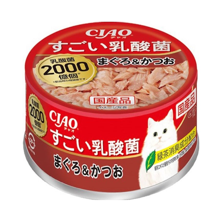 CIAO 貓罐頭 2000億個乳酸菌 金槍魚+鰹魚 85g (A-191) (TBS) 圖 1