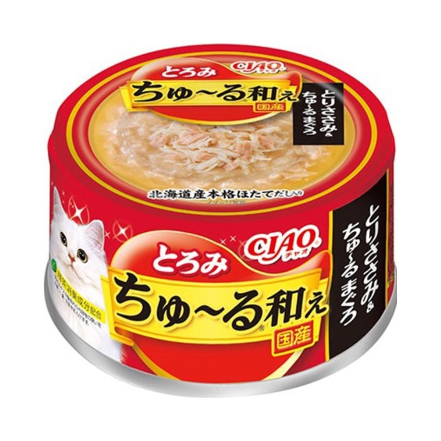 CIAO 貓罐頭 ちゅ〜る和え 雞肉+金槍魚 80g (A-201) 圖 1