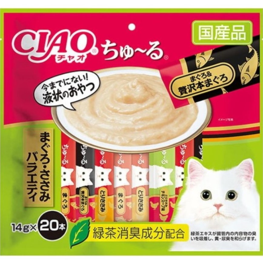 CIAO 肉泥 貓零食 金槍魚雞肉混合肉醬 14g 20本袋裝 (SC-268) (TBS) 圖 1