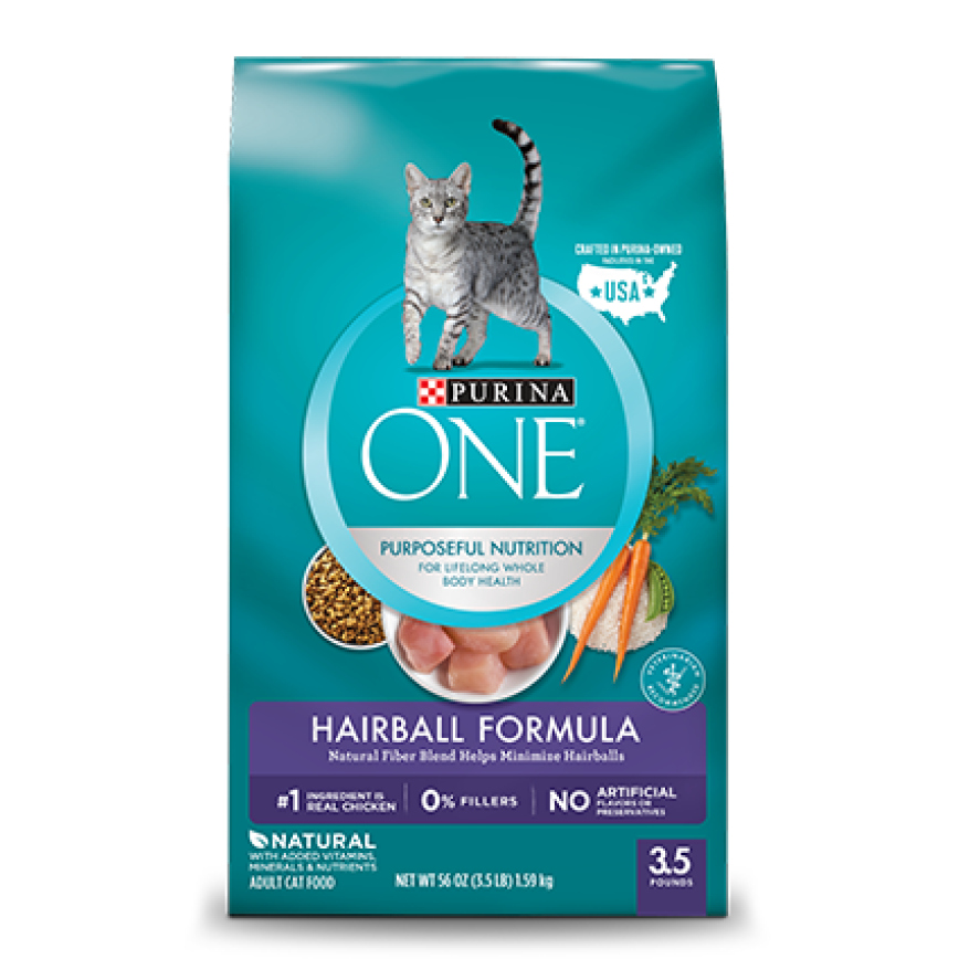 Purina ONE 成貓糧 毛球控制配方 4.77kg 或 (3包1.59kg夾袋) (12370441)