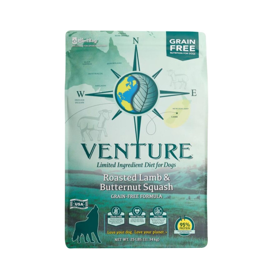 Earthborn Holistic Venture 低敏 單一動物蛋白全犬配方 澳紐羊+小南瓜 25lb (VLB25)