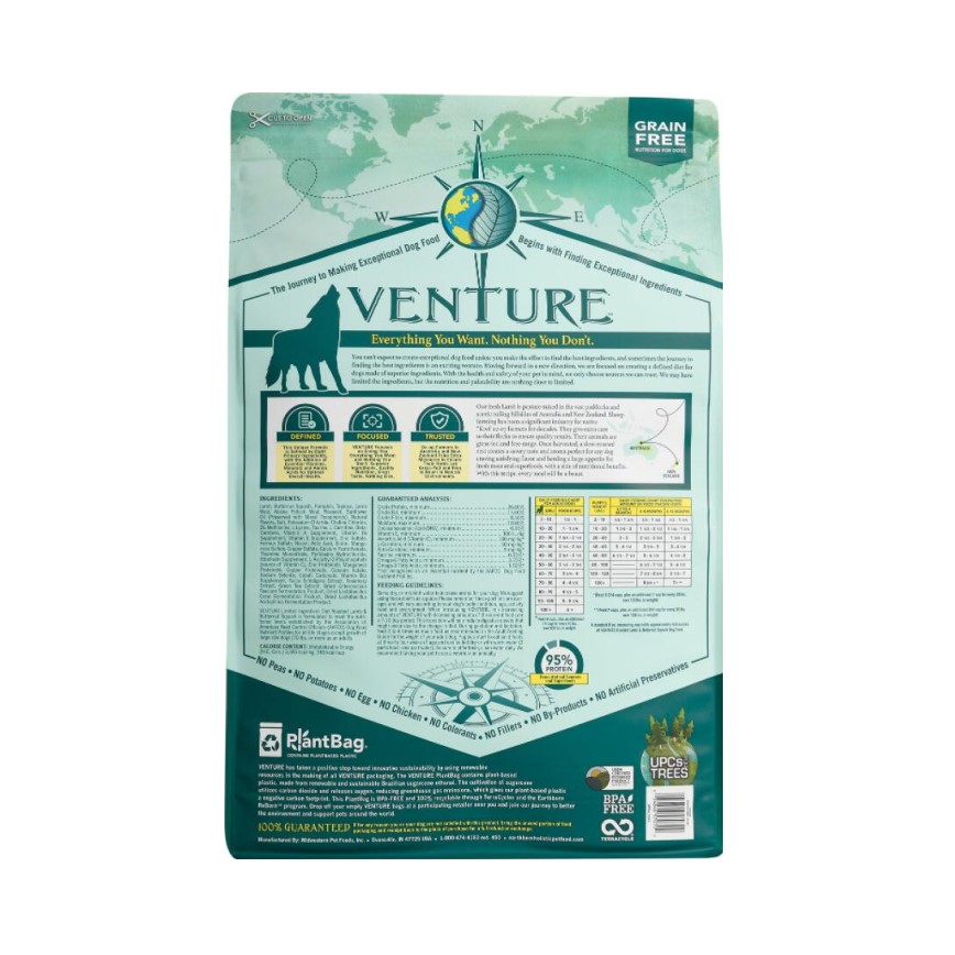 Earthborn Holistic Venture 低敏 單一動物蛋白全犬配方 澳紐羊+小南瓜 4lb (VLB04) 圖 2